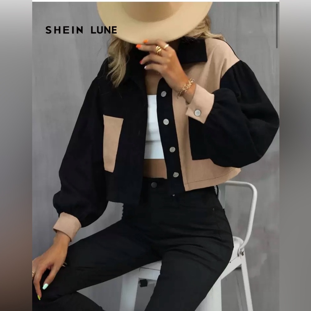 Colorblock Cropped Jacket